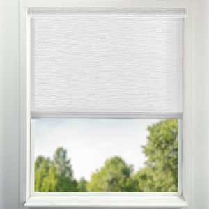White Light Filtering Window Shades USA MADE Custom Roller Shades Window Treatments Light Filtering Window Shade Motorized Shade
