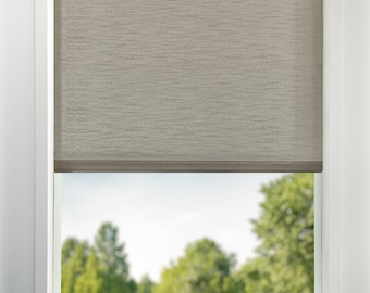 Gray Light Filtering Window Shades USA MADE Custom Roller Shades Window Treatments Light Filtering Window Shade Motorized Shade