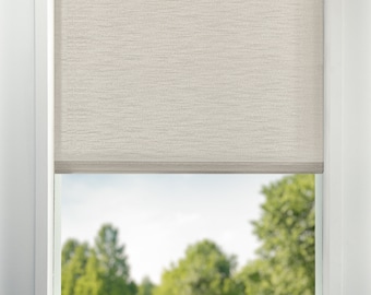 Pearl Room Darkening Window Shades USA MADE Custom Roller Shades Window Treatment Room Darkening Window Shade Motorized Shade