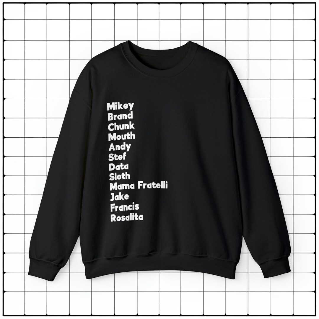 Goonies 1980s Movie Character Cast List Sean Astin Fan Top Etsy