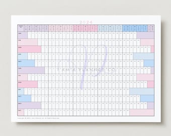 2024 365 Day Yearly Cotton Candy Planner PRINTABLE
