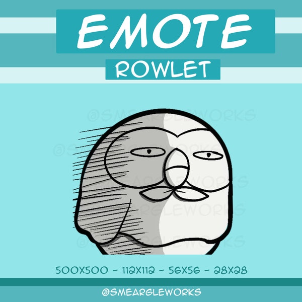 Disappointed Rowlet Emote |  Pokemon Emote for Twitch, Discord and YouTube | Gaming and Streaming