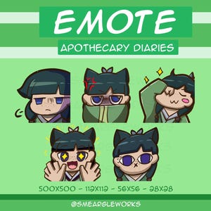 Maomao Emote Bundle for Twitch, Discord and YouTube | Gaming and Streaming | Apothecary Diaries Emote