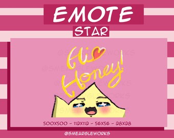 Hoshi Star hi Emote |  Emote for Twitch, Discord and YouTube | Gaming and Streaming