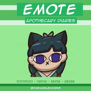 Nervous Maomao Emote |  Apothecary Diaries Emote for Twitch, Discord and YouTube | Gaming and Streaming