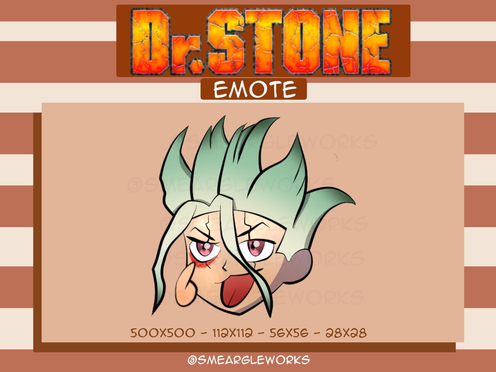 Senku Ishigami Emote: Dr. Stone for Twitch, Discord, Youtube