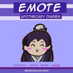 Happy Jinshi Emote |  Apothecary Diaries Emote for Twitch, Discord and YouTube | Gaming and Streaming