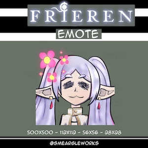 Frieren Emote | Frieren Emote for Twitch, Discord and YouTube | Gaming and Streaming | Frieren: Beyond Journey&#39;s End