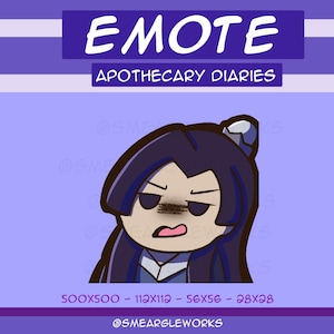 Disgusted Jinshi Emote |  Apothecary Diaries Emote for Twitch, Discord and YouTube | Gaming and Streaming