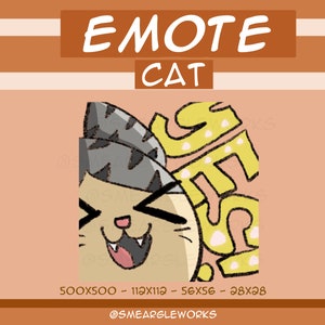 Cute yes Cat Emote |  Emote for Twitch, Discord and YouTube | Gaming and Streaming
