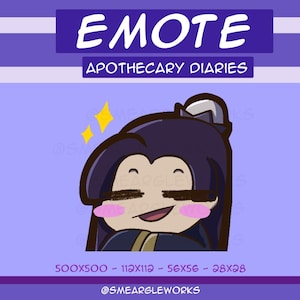Pleased Jinshi Emote |  Apothecary Diaries Emote for Twitch, Discord and YouTube | Gaming and Streaming