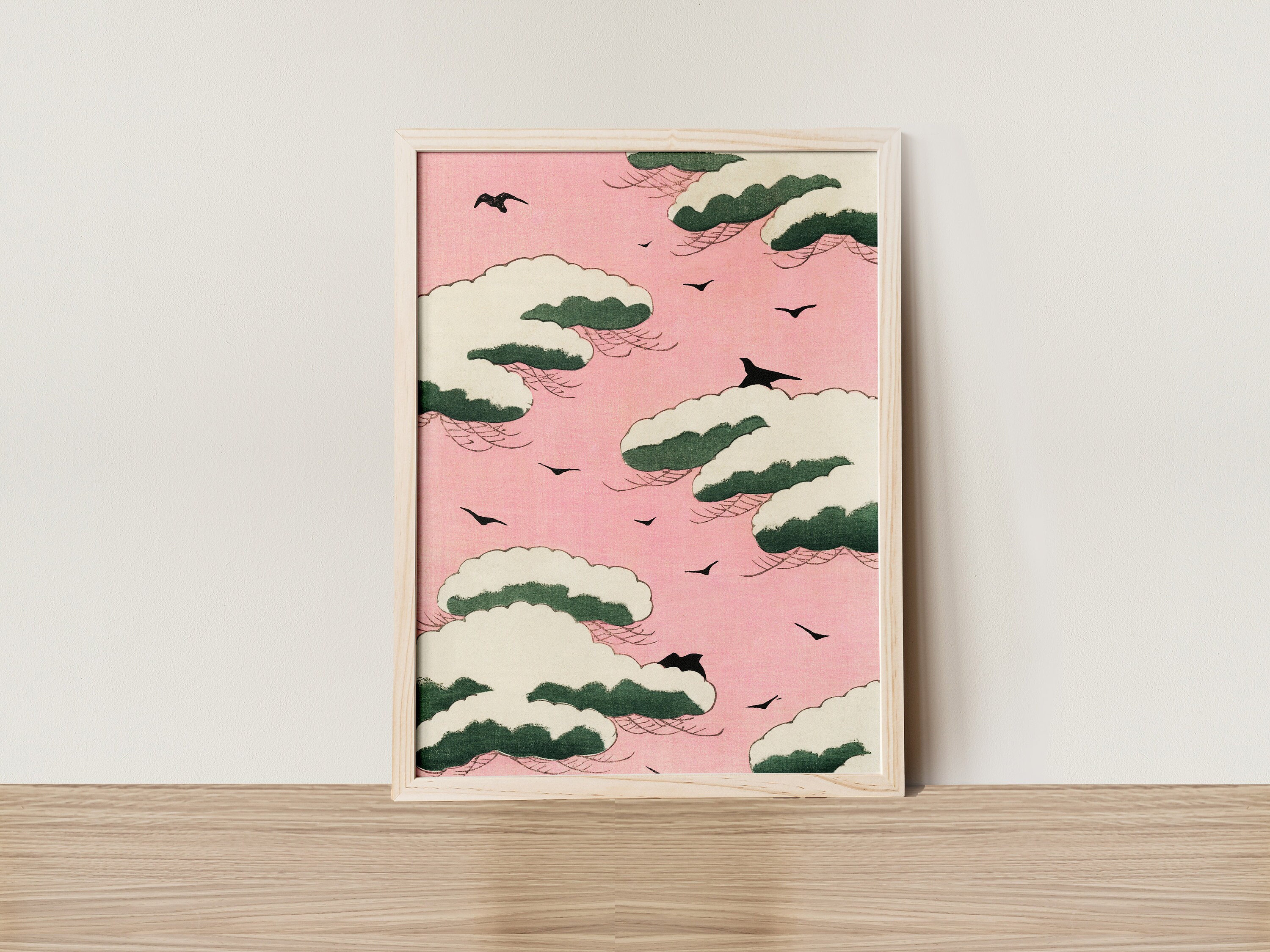 Printable Japanese Art Set Gallery of 3 Sky Art Digital Prints Etsy