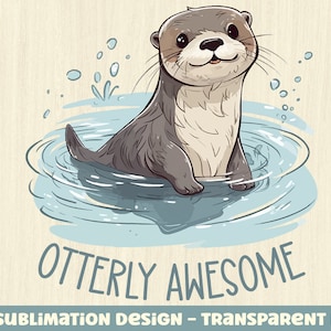 Bébé loutre de mer PNG Clipart, Transparent Animal Lover Print Kids Clip  Art, Commercial, Cute Cartoon Design, DIY Printable Sublimation T-Shirt, Mug