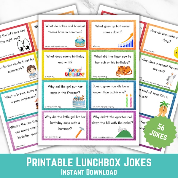 Printable Lunchbox Jokes, Lunch Box Notes For Kids, Lunch box Jokes Kids, Kids Lunch Box Notes, Joke Cards For Kids, Lunchbox Printables