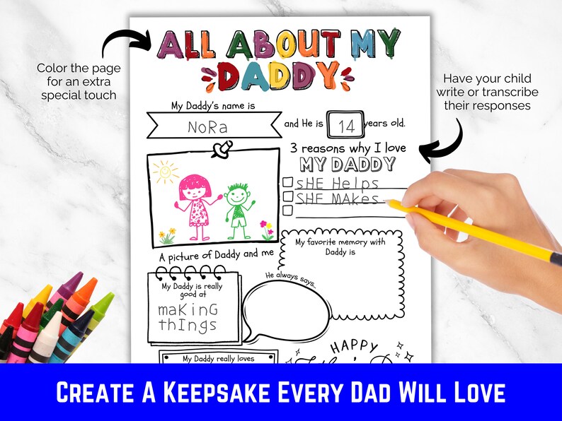 All About My Dad Printable Questionnaire, All About My Grandpa ...