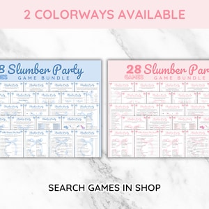 Slumber Party Sleepover Kit, Printable Slumber Party Games, 10th Birthday Games, 13th Birthday Games, Girls Night Games, Sweet 16 Games image 9
