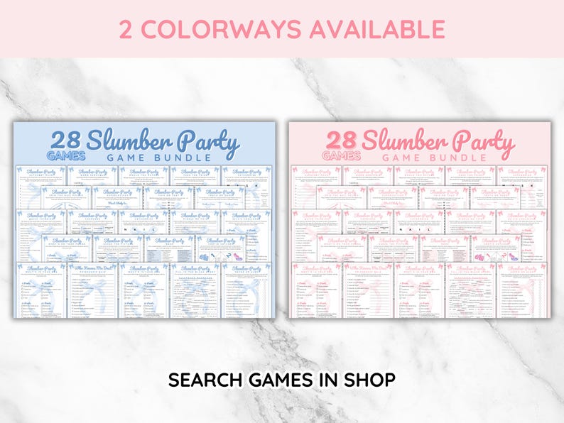 Slumber Party Sleepover Kit, Printable Slumber Party Games, 10th Birthday Games, 13th Birthday Games, Girls Night Games, Sweet 16 Games image 9