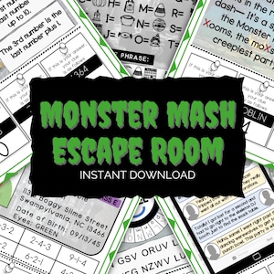 Halloween-escaperoom: afdrukbare puzzels Monster Mash (pdf)