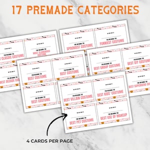 Halloween Costume Contest Ballot, Editable Costume Contest Kit, Best ...