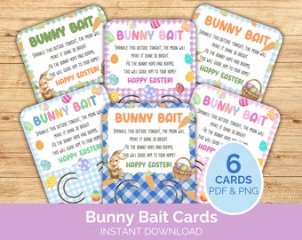 Easter Bunny Bait Card, Printable Bunny Food, Easter Bunny Treat Topper Tags, Easter Activity Classroom Gift, DIY Easter Magic Card PNG File