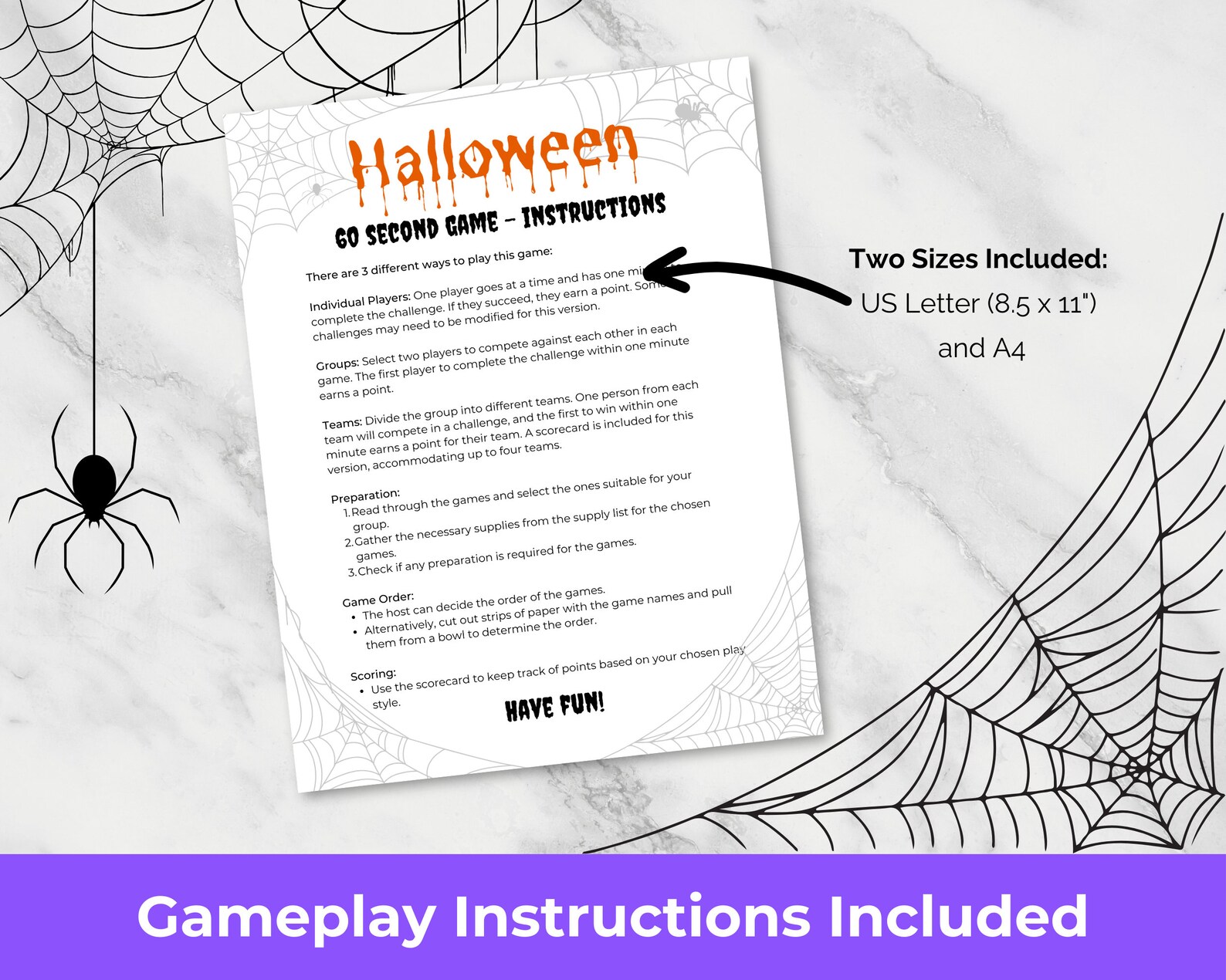 Halloween One Minute Games, Minute to Win Games for Kids, October Group ...