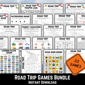 Road Trip Games Bundle, Road Trip Printable, Family Road Trip ...
