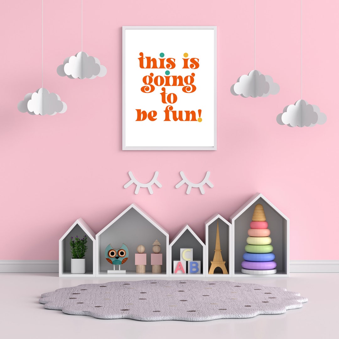 Bright and Colorful Wall Art for Child's Room Playroom Wall Art Bright