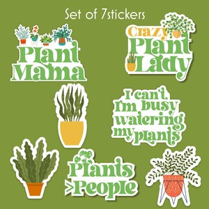 Sticker set for plant lover gift for gardener sticker for water bottle sticker plant lady gardening decal gardener gift for plant journal