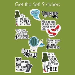 Wizard of Oz stickers Wicked the musical Wicked Witch of the West Elphaba OZ Dorothy Wizard of Oz Ruby pantoffels cadeau tovenaar van Oz kous
