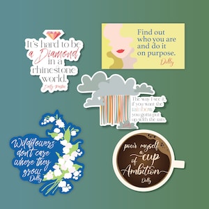 Dolly Parton Quote Sticker Set: Country Music Gift