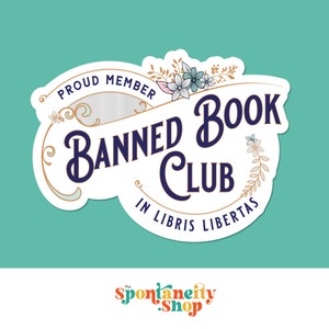 Sticker club de lecture interdit pour Kindle Sticker Lisez les livres interdits pour amateur de livres, cadeau pour lecteur bibliothécaire, autocollant Je suis avec les interdits
