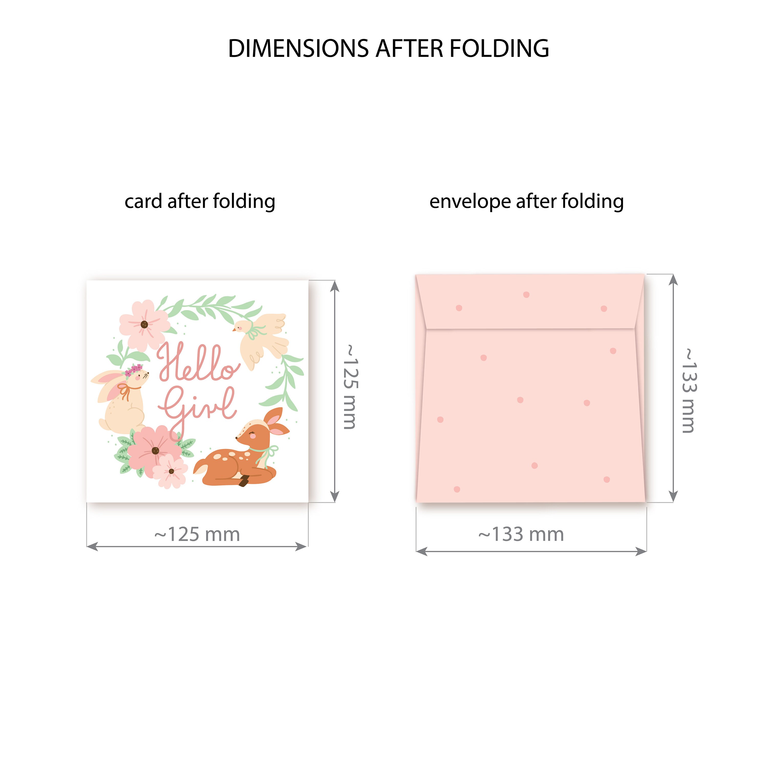 Printable Girl Baby Shower Card/ Digital Print Homemade Card to Welcome ...