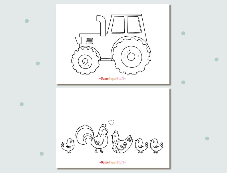 Farm Coloring Pages, Summertime Kids Activities, Printable Simple
