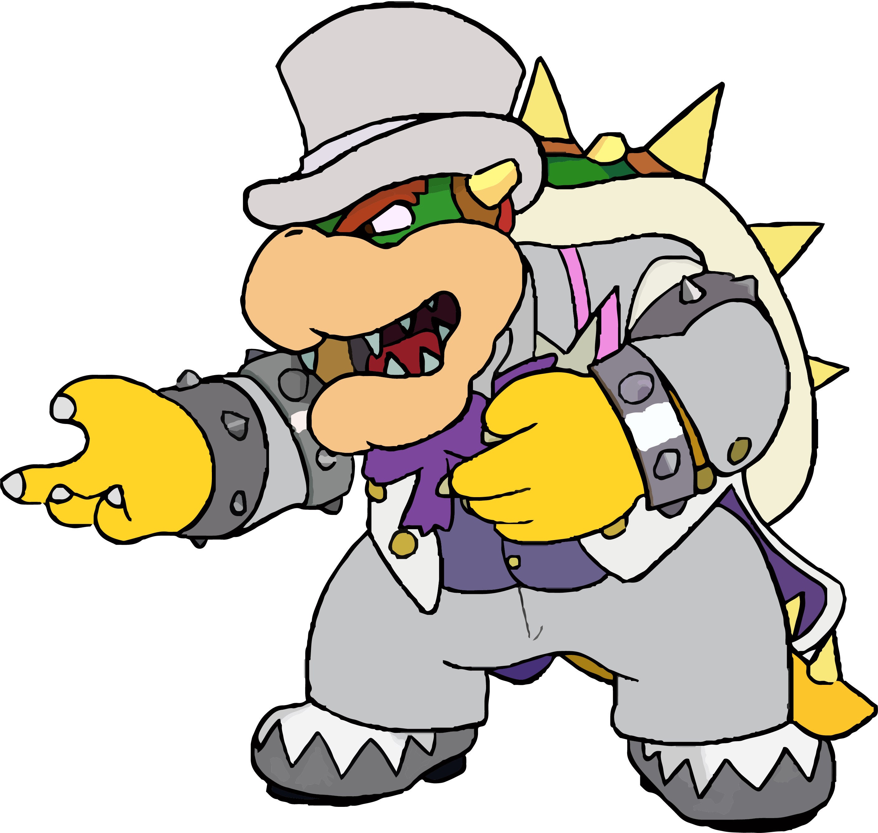 Super Mario SVG DXF EPS Png Illustrator. Bowser 