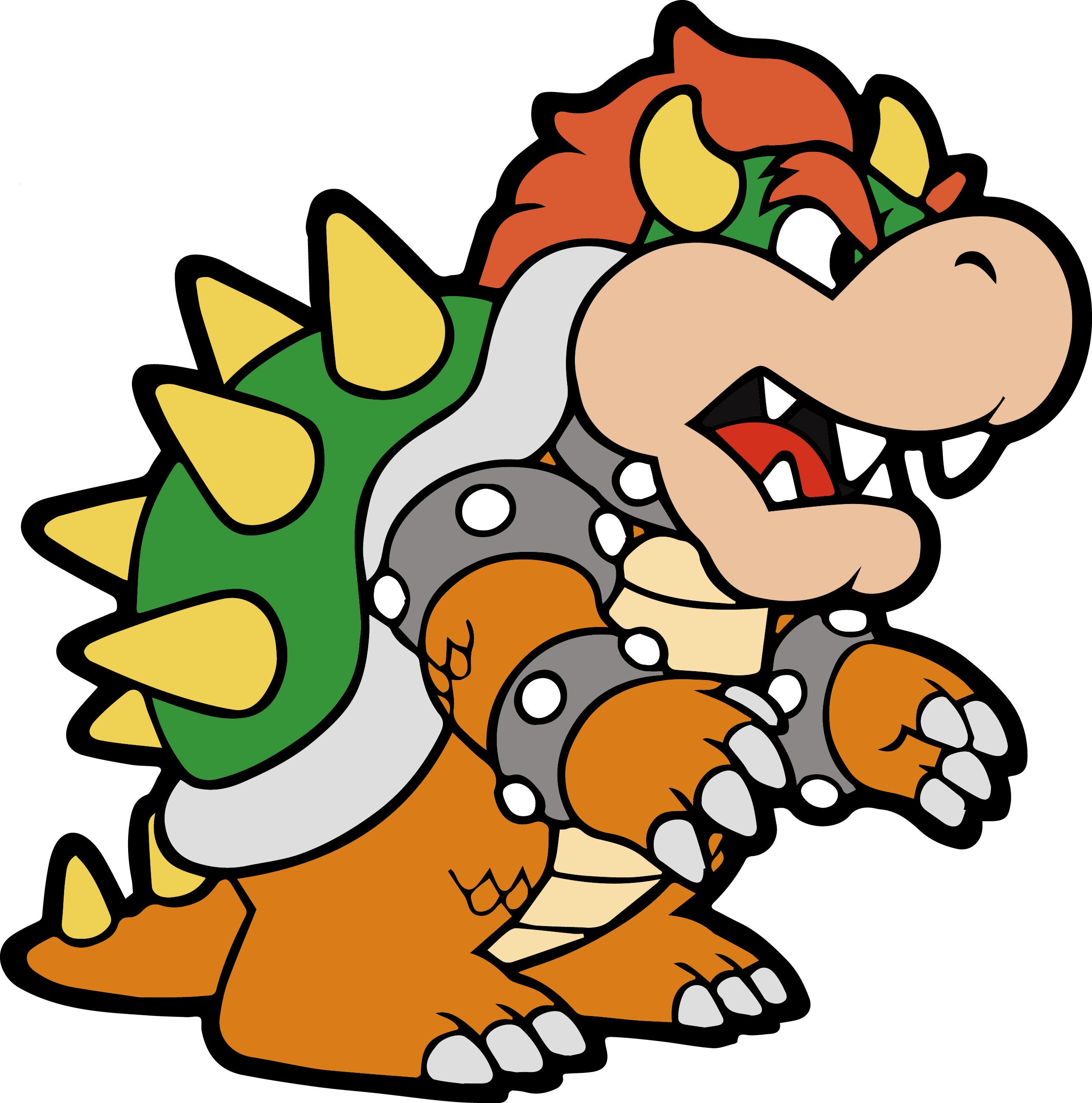 Super Mario SVG DXF EPS Png Illustrator. Bowser -  Singapore