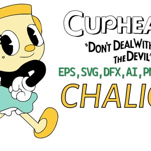 Women's The Cuphead Show! Mugman Ms. Chalice and Cuphead Outlines Graphic  Tee