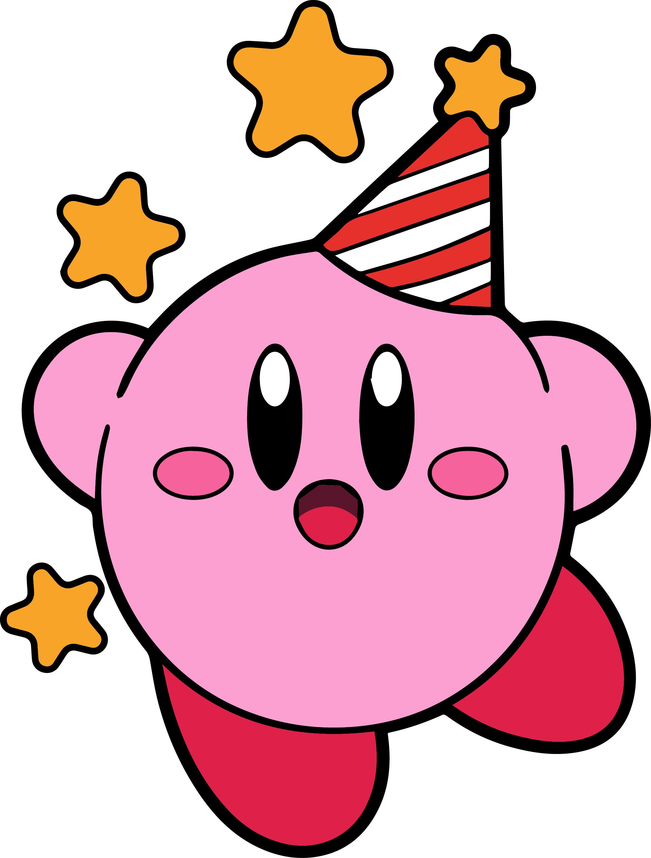 Kirby SVG DXF EPS Png Illustrator. Birthday Kirby Etsy