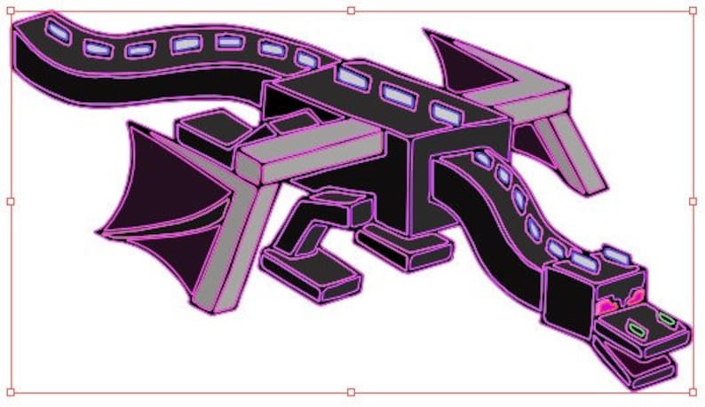 Minecraft SVG DXF EPS Png Illustrator. Enderdragon - Etsy