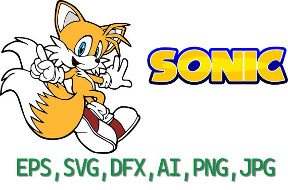 Tails Face Svg, Sonic The Hedgehog Svg, Cartoon Svg, Png Dxf Eps Digital  File