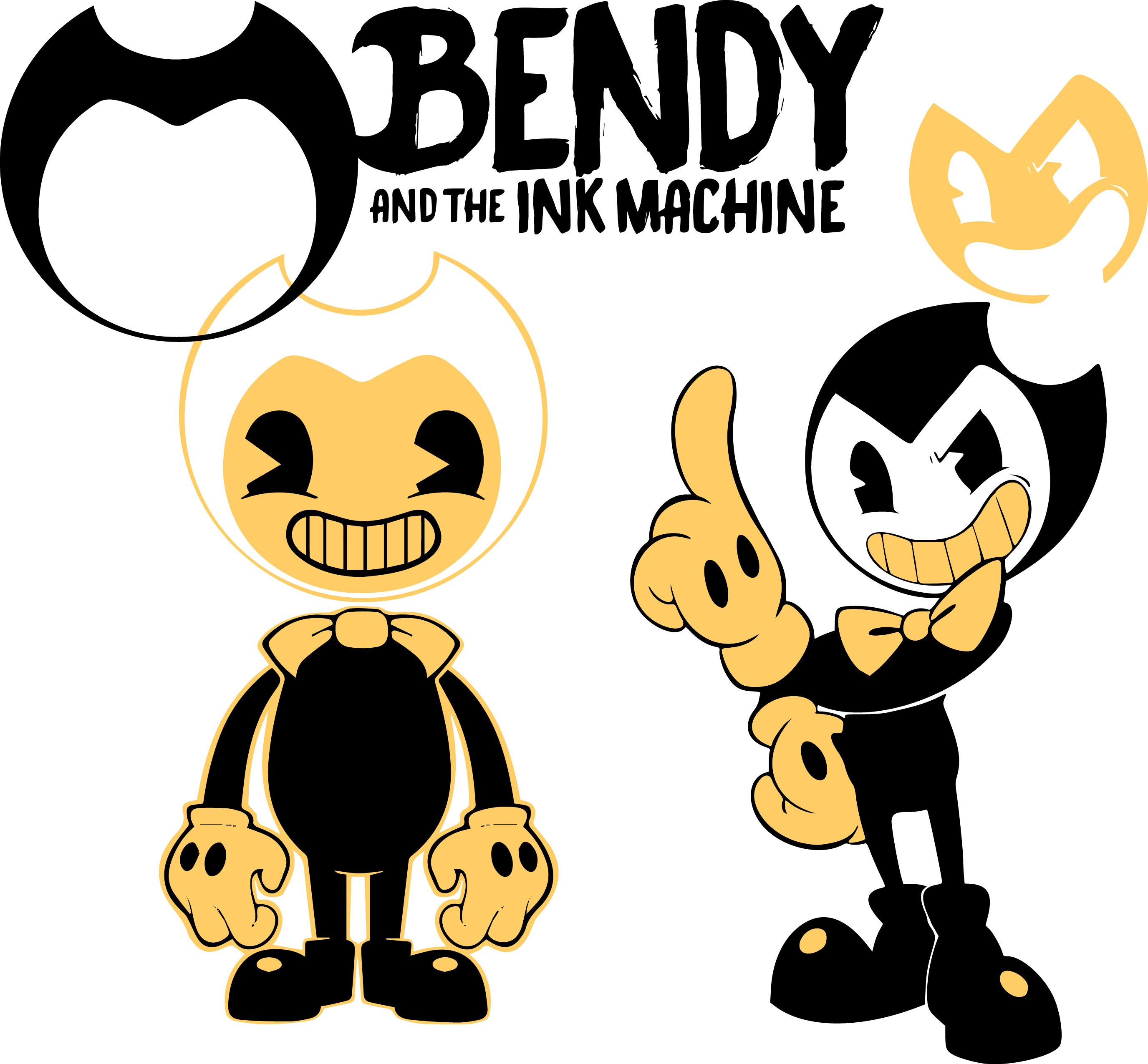 Bendy Ink Machine Svg, Funny Horror Svg, Png Dxf Eps Digital