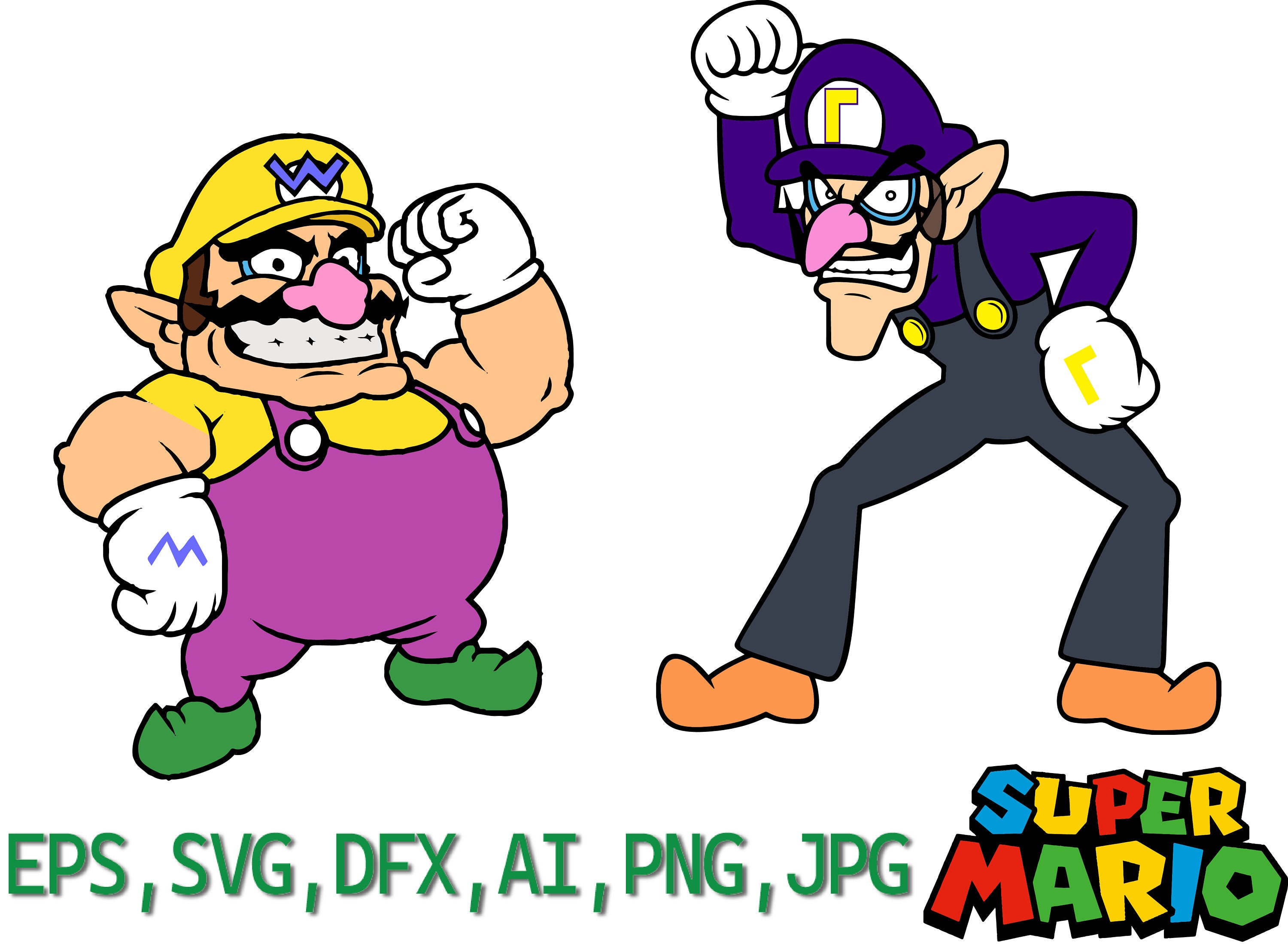 Super Mario SVG DXF EPS Png Illustrator
