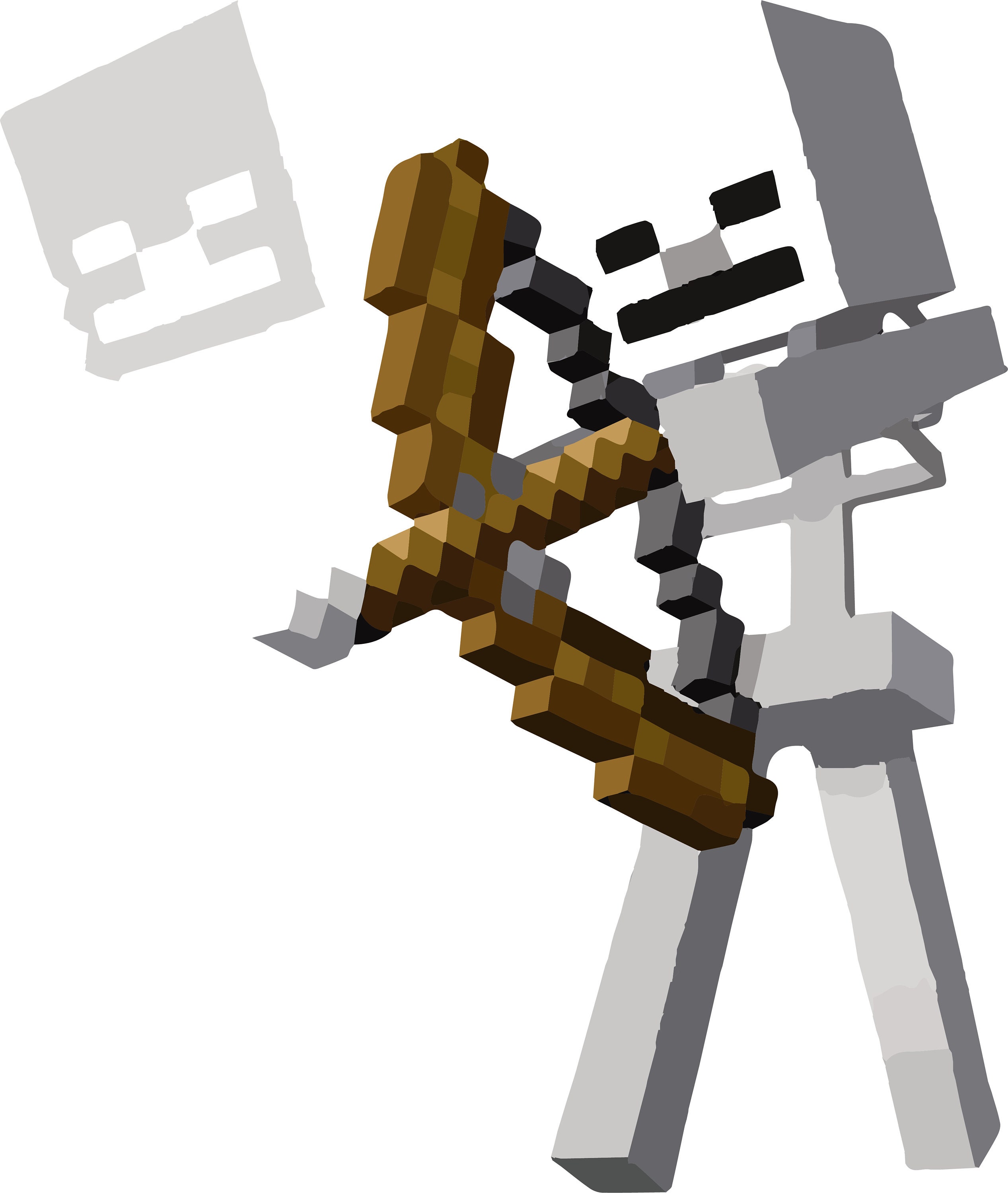 Minecraft SVG DXF EPS Png Illustrator. Skeleton - Etsy