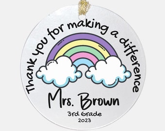 Custom Ornament Christmas Teacher End of Year Gift Educator Gift Admin Appreciation Gift Customized Ornament Christmas Gift Coworker Gift
