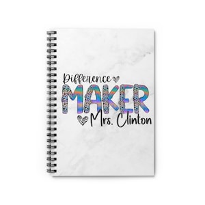 Custom Principal Gift School Principal Gift Assistant Principal Appreciation Gift Custom School Notebook Gift Personalized Notebook Educator