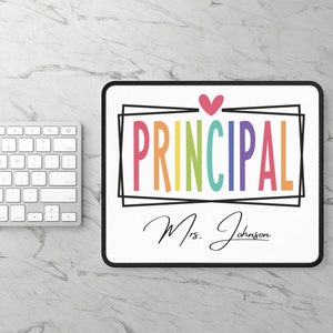 Custom School Principal Mouse Pad Male Principal Gift Back-to-School Gift Educator Gift Vice Principal Office Decor Gift Custom Mouse Pad