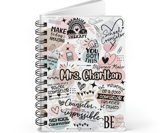 Custom School Counselor Gift Appreciation Gift Educator Custom Notebook Back to School Gift Custom Counselor Gift Happy First Day of School