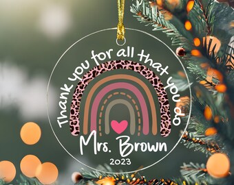 Custom Ornament Christmas Teacher End of Year Gift Educator Gift Admin Team Appreciation Gift Admin Team Customized Ornament Christmas Gift