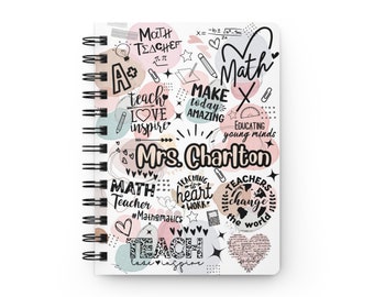 Custom Math Teacher Gift Teacher Notebook Custom Educator Gift Teacher Appreciation Gift Unique Teacher Gift Affirmation journal Math Gift