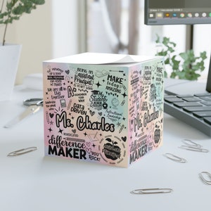 Custom Assistant Principal Gift Office Decoration Educator Gift Assistant Principal Appreciation Gift Note Cube Principal Back-to-School