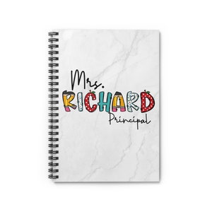 Custom Principal Gift School Principal Gift Principal Appreciation Gift Custom School Notebook Journal Personalized Notebook Educator Gift